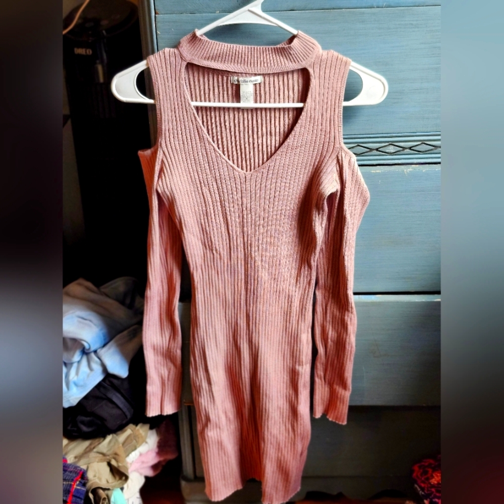 Ribbed Cold Shoulder Dress From Charlotte Russe